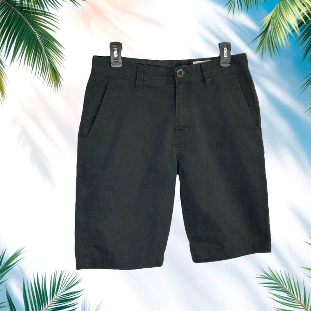 Volcom Black Cotton & Polyester Walking Board Shorts Men Size 30 (Actually 31)